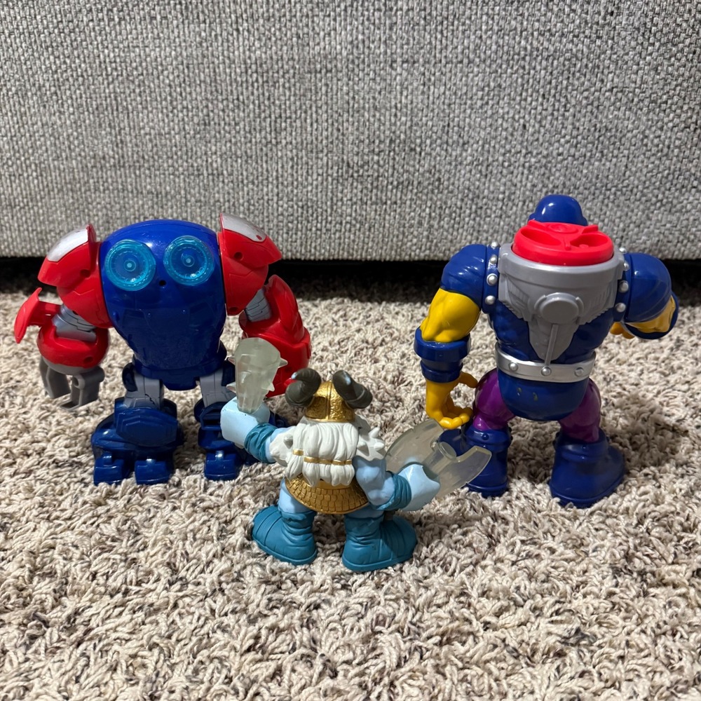 Marvel Playskool Heroes Super Hero Adventures Mech & Viking Action Figure 3pc - Picture 5 of 5